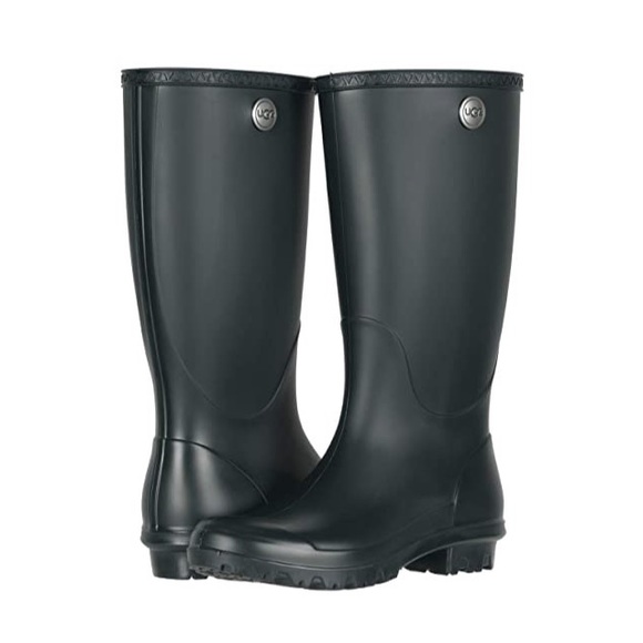 ugg matte black rain boots